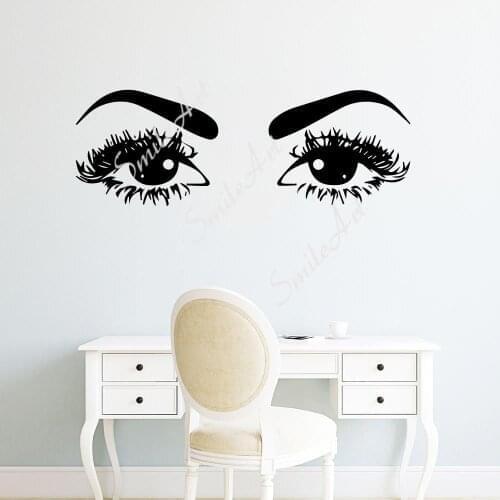 Beauty Eyelash Wall Art Decal Decoration Fashion Sticker For Baby Kids Rooms Decor Vinyl Mural Decal