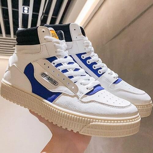 2019 New Men Fashion Casual Shoes Sneakers Spring High Top Trend Man Shoes Comfortable Breathable Waterproof Walking Shoes N2-53
