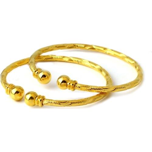 Fansheng Round Fashion Jewelry 2020 New Trendy 18K Plated Bangles For Child Gift