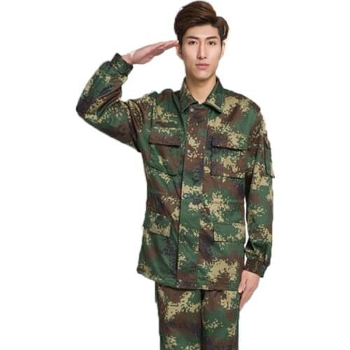 Mens Cotton Military Jacket Cargo Pants Set Man Tactical Camouflage Multicam Combat Uniform Bomber Soft Summer Outdoor Workwear