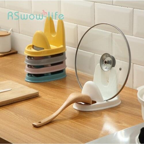 Non-slip Spoons Holders Fork Spatula Rack Pot Lid Holder Rack Cover Strainer Pad Kitchen Multi-functional Stand Containers