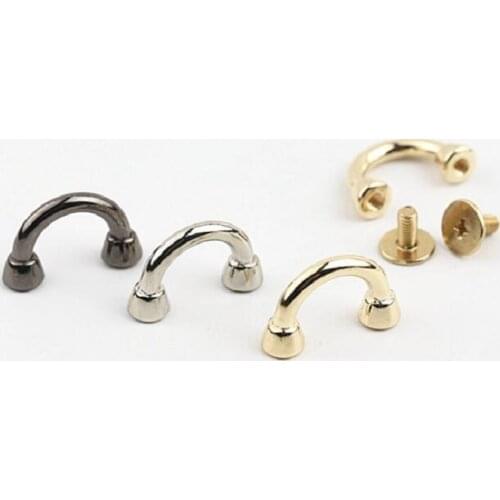 20pcs/lot new luggage hardware accessories DIY handmade 8mm inner diameter arched ring shoulder strap chain link hook rivet