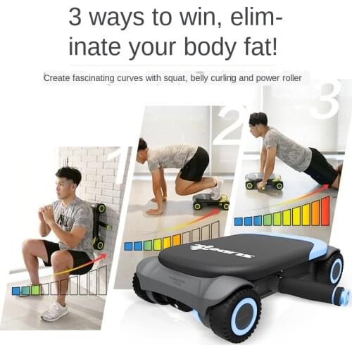 New Multi-functional Noise-free Four-wheeled Abdominal Wheel Ab Roller Used for Arm Waist Leg Exercise Gym Fitness Equipment