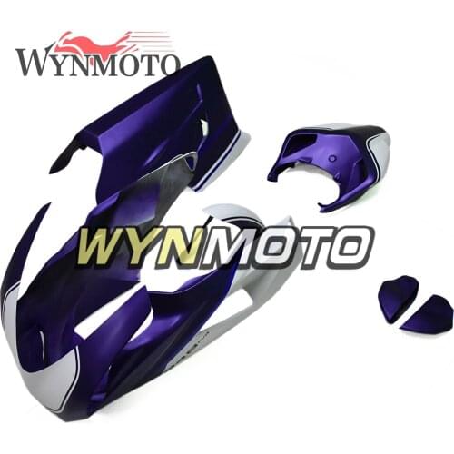 Fiberglass Racing Purple and White Fairings For Ducati 1098 848 1198 2007 2008 2009 2010 2011 2012 Bodywork Kit Race Cowlings