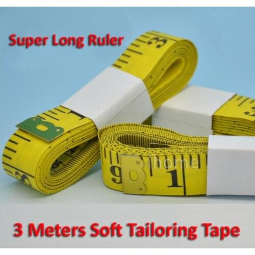 Wholesales New Measure Soft Tailor Sewing Dieting Ruler Gauge Tape 3m Long & 2cm Wide, Free shipping