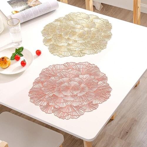 Flower Shape Hollow Coaster Table Mat Heat Insulation Placemat Dining Coasters Place Mat Table Decorations kitchen accessories