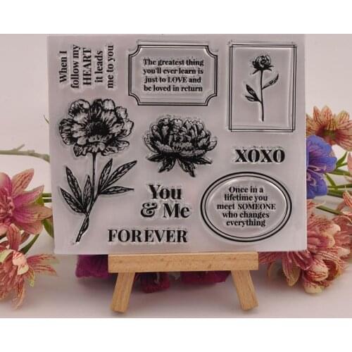 Transparent Clear Stamps for DIY Scrapbooking/Card Making Fun Decoration Supplies T1392 You & Me