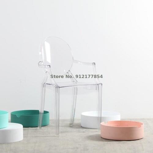 Nordic Style Devil Ghost Chair Transparent Chair Home Living Room Dining Chair Commercial Hotel Net Red Chair Plastic Coffee Cha