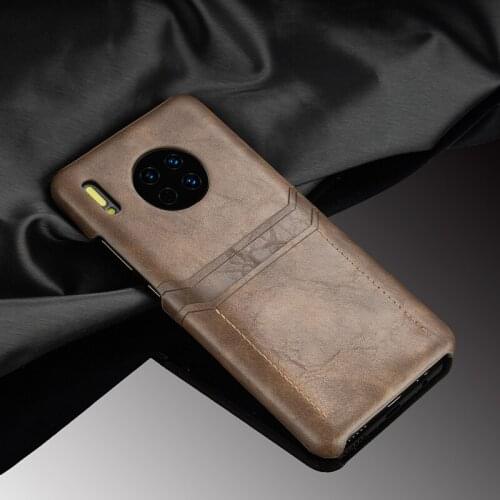 Luxury Business Carmera Lens Protection Shockproof Credit Card PU Leather Mobile Phone Case For Huawei Mate 30 40 Pro Plus Cover