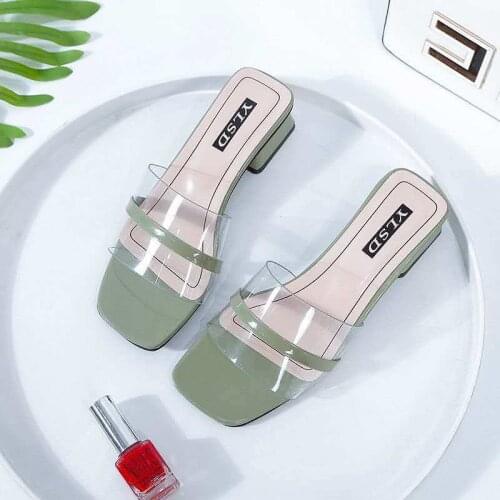 Sexy Peep Toe Slingback Ladies High Heels Transparent Thin Sandals Women Shoes Hollow Out Work Summer Woman Pvc Casual Open