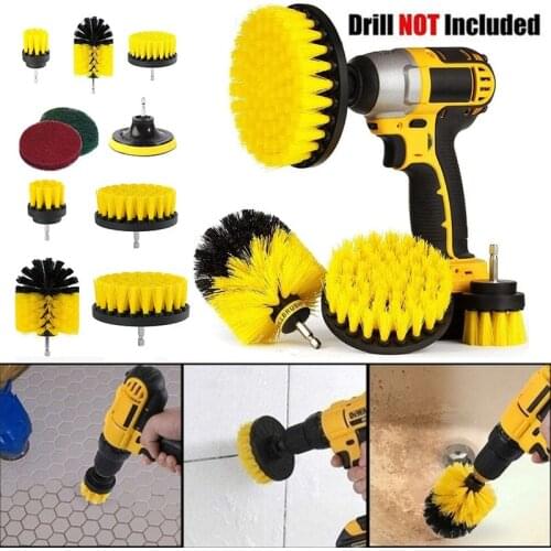 3/4/6 Pcs Electric Scrubber Brush Drill Extension Rod All Purpose Cleaner Car Detailing Brush Tool Rim Brush Set Car Cleaning