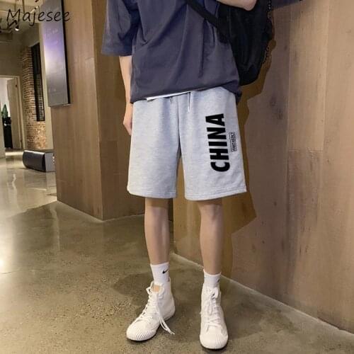 Board Shorts Men Cartoon Printed Running All-match Bodybuilding Beach-Shorts Summer Straight Casual Ulzzang Hombre Chic Bottoms