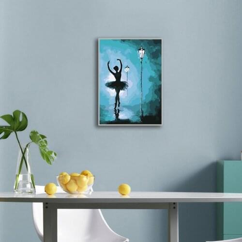Dancers Under The Lights Ballet Girl Kits DIY Pictures By Numbers Oil Painting By Number Handpainted For Living Room Home Decor