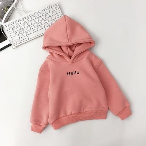 Boys Girls Sweatshirts Solid Plain Hoodie Toddler Baby Clothes Kids 2021 Hooded Sweatshirt Tops Autumn Early Winter Hoodies Coat