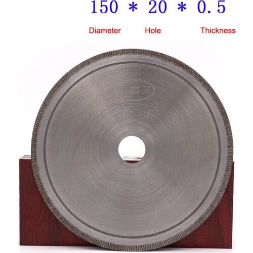 URAN 150-400mm Ultra-thin Diamond Cutting Blade Electroplated Emery Saw Jade Gemstone Crystal Agate Cutting Tool 6-16inch