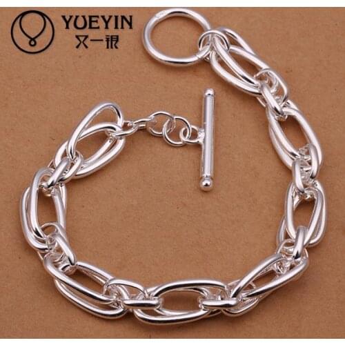 Twisted Singapore Chain silver plated bracelet for women men unisex jewelry hand chain H320 Cheap elegant