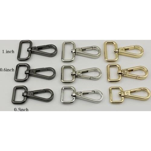 100 Pieces Luggage Hardware Accessories Shoulder Strap Jewelry Light Gold Keychain Large Lobster Clasp Connection Buckles