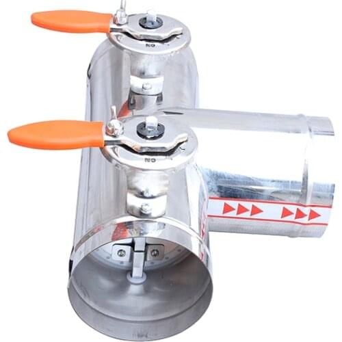3 way stainless steel air regulation damper for ventilation tube Air Duct Valve OD51mm-200mm
