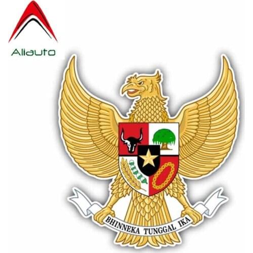 Aliauto Creative Car Sticker Automobile Accessories Indonesia Coat of Arms Waterproof Sunscreen Reflective Decal,12cm*12cm