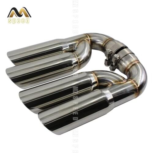 Car stainless steel muffler H shape double tube tail throat is suitable for Volkswagen audi Q7 double tube muffler
