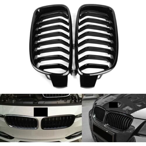 2Pcs Car Front Racing Grills Glossy Black ABS For BMW F30 F31 3 Series 316i 328i 335i 2012 2013 204 2015 2016 2017 2018