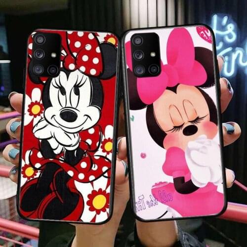 Minnie Mouse Dress Phone Case Hull For Samsung Galaxy A50 A51 A20 A71 A70 A40 A30 A31 A80 E 5G S Black Shell Art Cell Cove