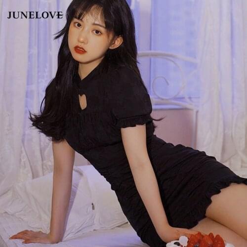 Black Vintage Dress Women French Bodycon Designer Elegant Mini Dress Female Korean Gothic Beach Party Sexy Dress Summer 2021