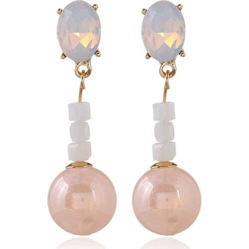 CRLEY New Pearl Female Earrings TOP Quality Drop Earrings Jewelry Elegance Round Geometric Earrings for Women Christmas Gifts