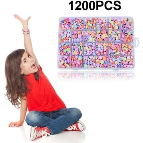 24 Beaded Childrens Toys DIY Beaded Handmade Bracelets Girls Hand Wrap Beads Wear Necklaces Play House Toys