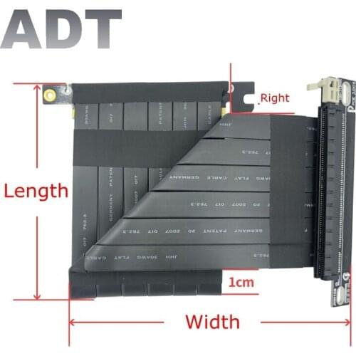 ITX Chassis 3.0 x16 PCI Express Riser Fold Cable Extender ,Hot Folding PCI-e GUP Graphics Card Shielded Cable for A4 ITX Case