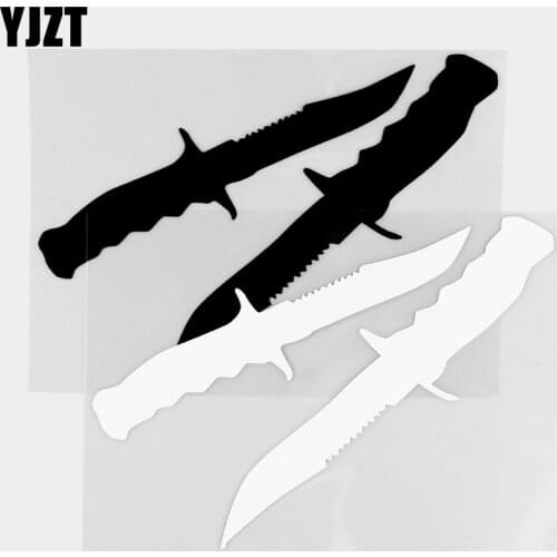 YJZT 12.2×15CM Exquisite Car Stickers Battle Dagger Car Exterior Rear Window Glass Decorative Vinyl Decal 20C-0384