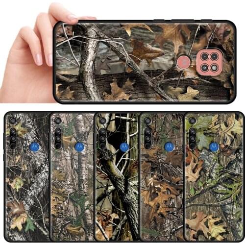 Realtree Real Tree Black Soft Case for Motorola One Fusion G9 Play G8 Power Lite Plus E6s G30 G Stylus Edge 5G Phone Cover Shell