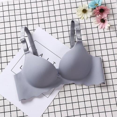 Fashion Sexy thin Cup Bras For Women Push Up Lingerie one piece Bra Wireless Bralette Intimates female Underwear A B C lady