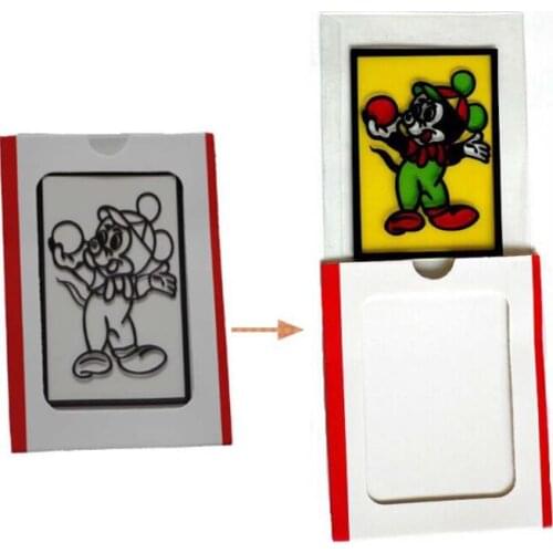 Pack of 5pcs Clown Color Change Card Medium size magic trick illusions street mentalism stage magic props kid children toy