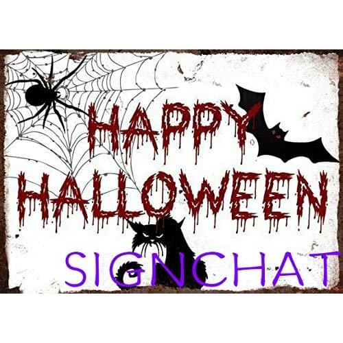 Wall Art Picture Wall Decor Hanging Metal Tin Sign Plaque (A Home Without A CAT is JUST A House)