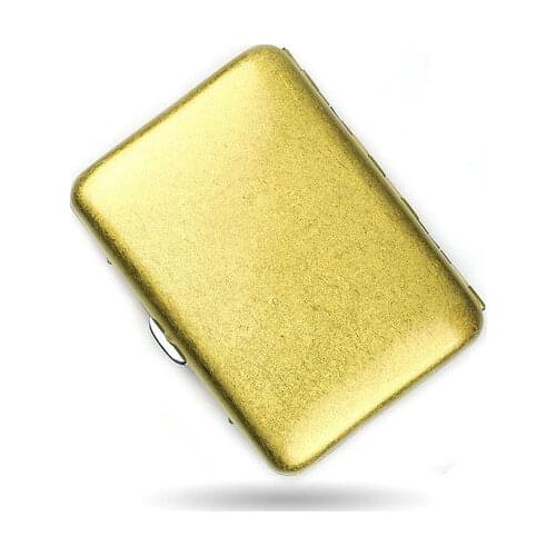 New 1pcs copper bronze cigarette case for 16pcs Vintage Metal Cigarette Case with Gift Box Metal Cigarette Accessories