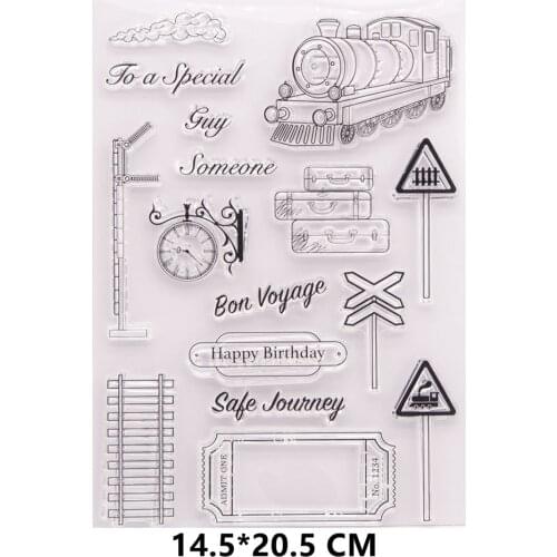 2021 New Train Clear Stamps DIY Scrapbooking Craft Supplies Rubber Silicon Seals Card Album Hobby ink pad Stamping