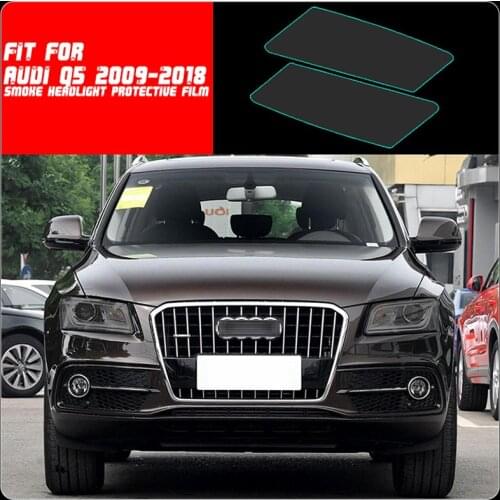New Car LH+RH Smoke TPU Headlights Protective Precut Film Sticker Cover Trim Fit For Audi Q5 2009-2018