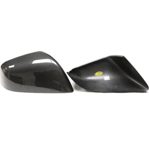 NEW-Dry Carbon Fiber Car Side Mirror Cover for Tesla Model X 2016-2020 Rear View Mirror Cover Trim Accessories,Bright Color