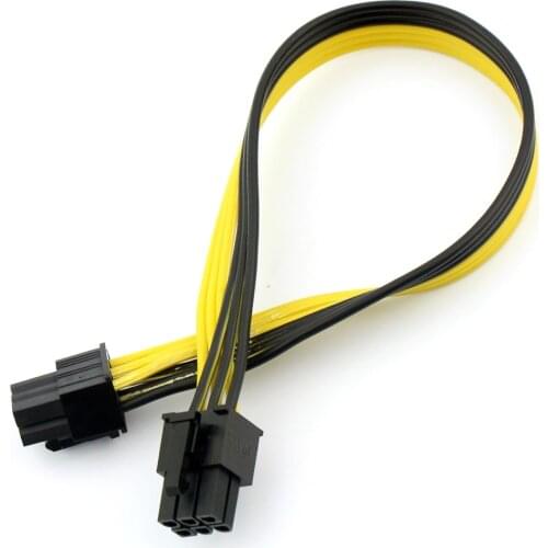 PCI-E PCIE PCI Express 6P Male to 6Pin Male Graphics Video Card DIY Power Cable BTC Extended Miner Mining Wire 18AWG 25cm