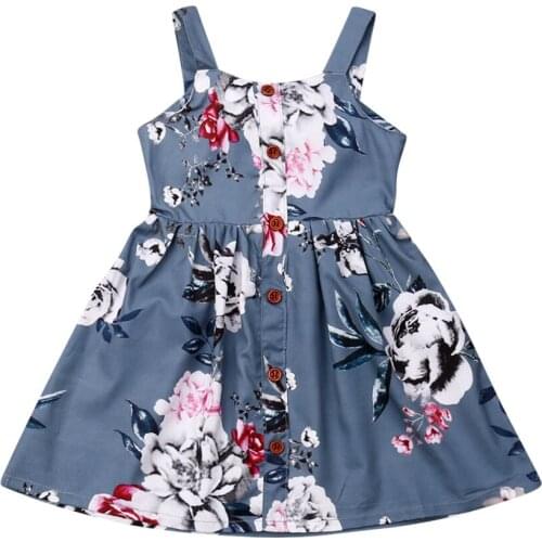 Girl Dress 2019 Infant Kids Baby Girls Summer Flower Sleeveless Dress Princess Pageant Party Dress Sundress 4Y