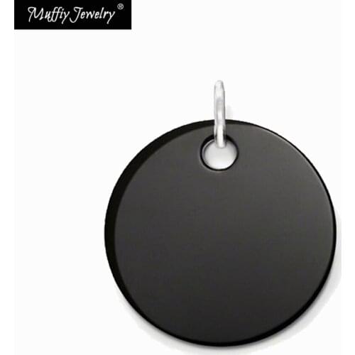 Onyx Disc Pendant,Europe Style Glam Fashion Good Jewerly For Women,2017 Gift In 925 Sterling Silver,Super Deals