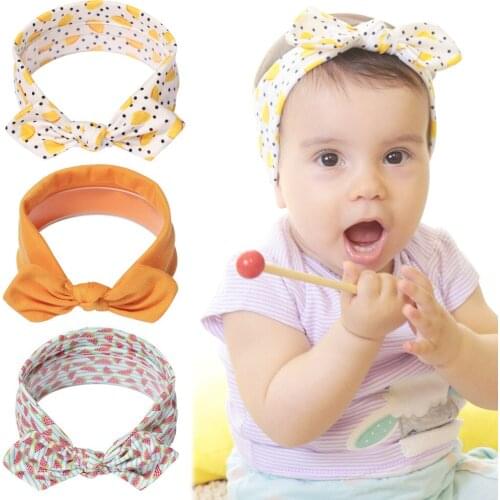 Baby girl headband Infant hair accessories rabbit bunny ear bows newborn Headwear tiara headwrap Gift Toddlers bandage Ribbon