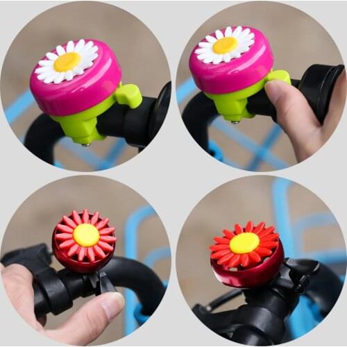 Hot Sale Kids Funny Bicycle Bell Horns Bike Daisy Flower Children Girls Cycling Ring Alarm for Handlebars Multi-color