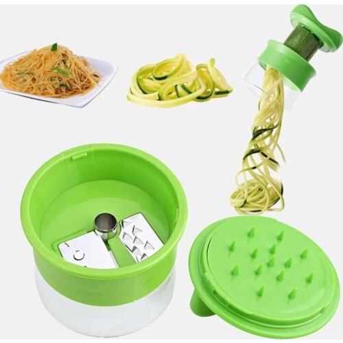 Handheld Carrot Potato Cucumber Spiral Grater Cutter Vegetable Fruit Slicer Salad Noodle Spaghetti Zucchini Blade Spiral Tools