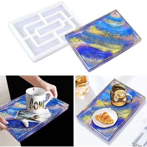 Resin Silicone Tray Mold, Epoxy Resin Board Mold Tray Mold, Coaster Tray Mold, Fruit Snack Tray Mold, DIY Jewelry Rack
