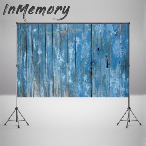 Blue Wood Board Wooden Floor Newborn Baby Shower Backdrop Kids Photography Background For Photo Studio Photophone Photozone