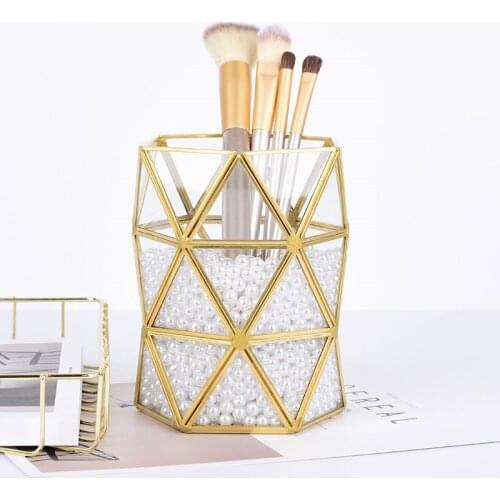 Geometric Glass Jewelry Box Table Succulent Plants Container Home Table Decoration