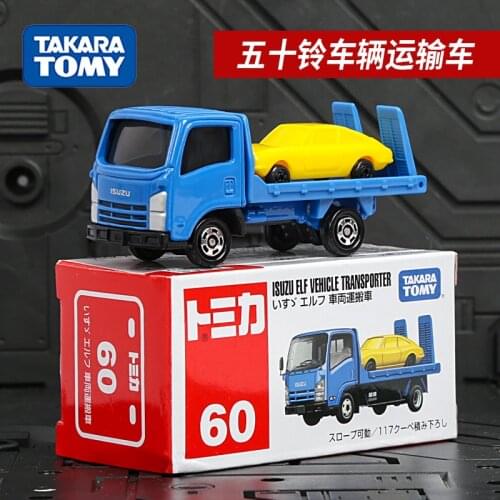 TAKARA TOMY Genuine ISUZU ELFVEHICLE TRANSPORTER Scale 1/64 No.60 879466 Metal Vehicle Simulation Model Toys