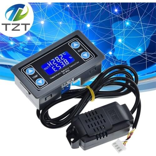 10A Thermostat Digital Temperature Humidity Controller DC 6V-30V Thermal Regulator Thermocouple LCD Display SHT20 Sensor meter